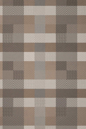 Carraig Donn Brown Herringbone Check Blanket With Fine Velour Binding
