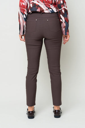 Carraig Donn Brown High Waisted Full Length 5 Pocket Bengaline Pants