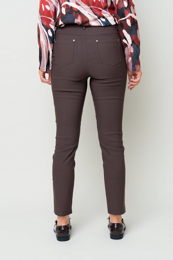 Carraig Donn Brown High Waisted Full Length 5 Pocket Bengaline Pants
