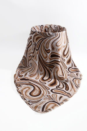 Carraig Donn Brown Swirl Print Lightweight Scarf