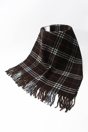 Carraig Donn Brown Tartan Print Scarf