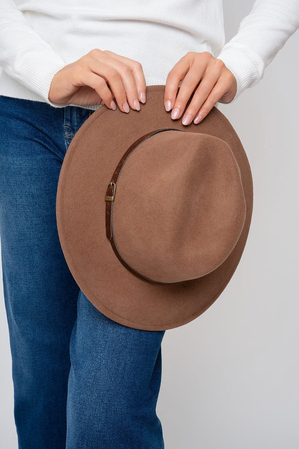 Carraig Donn Brown Wool Fedora Hat
