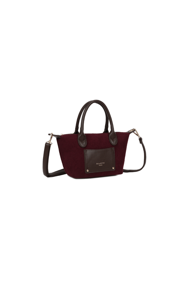 Carraig Donn Burgundy Corduroy Mini Top Handle Tote Bag