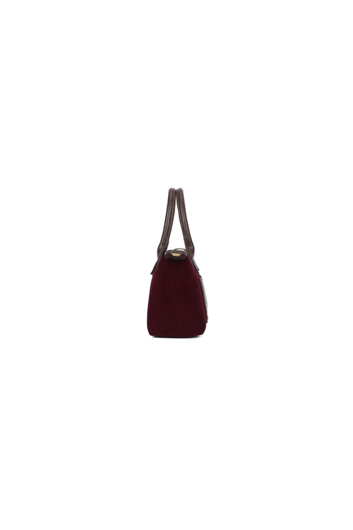 Carraig Donn Burgundy Corduroy Mini Top Handle Tote Bag