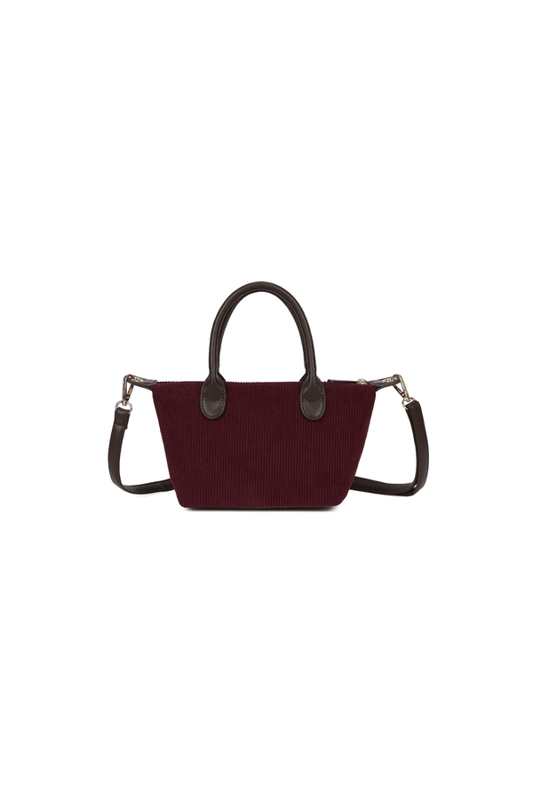 Carraig Donn Burgundy Corduroy Mini Top Handle Tote Bag