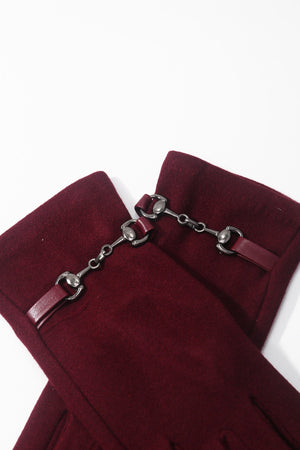 Carraig Donn Burgundy Equestrian Detail Glove