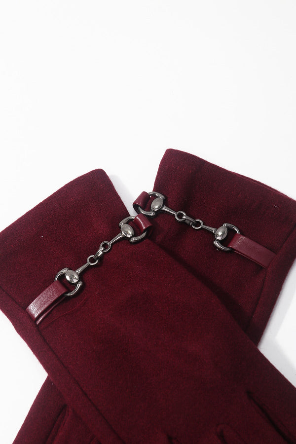 Carraig Donn Burgundy Equestrian Detail Glove