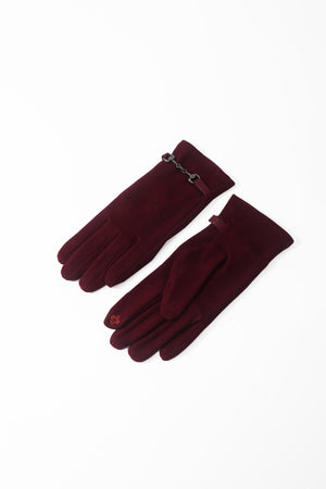 Carraig Donn Burgundy Equestrian Detail Glove