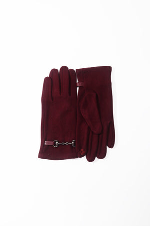 Carraig Donn Burgundy Equestrian Detail Glove