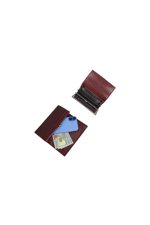 Carraig Donn Burgundy Faux Leather Large Flap Over Purse