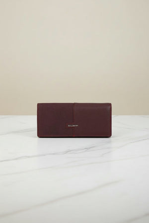 Carraig Donn Burgundy Faux Leather Large Flap Over Purse