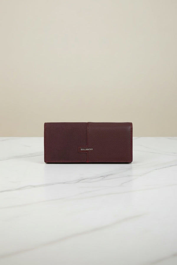 Carraig Donn Burgundy Faux Leather Large Flap Over Purse