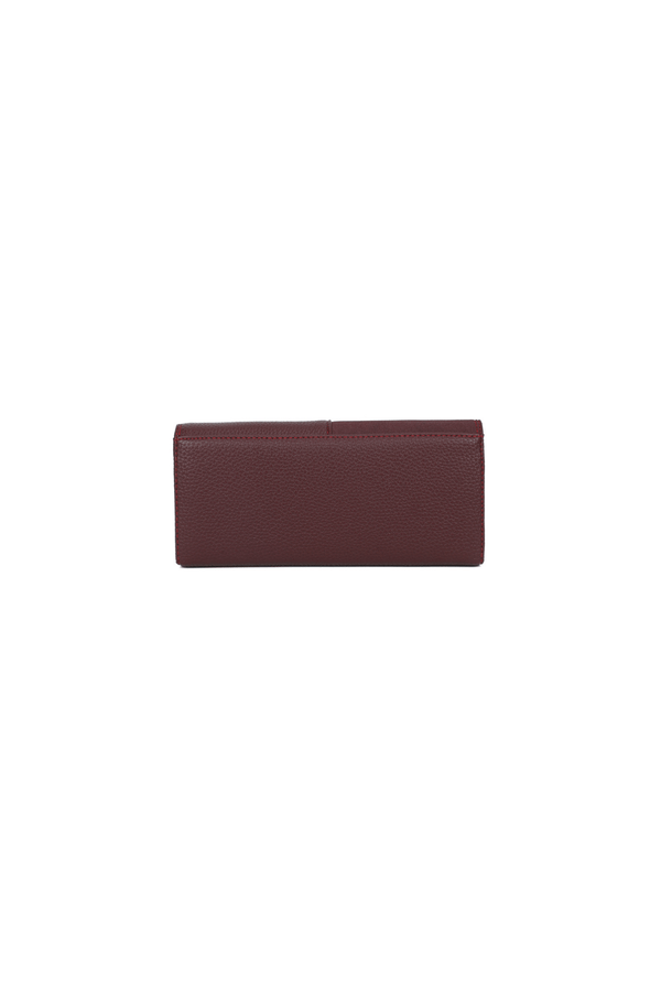 Carraig Donn Burgundy Faux Leather Large Flap Over Purse