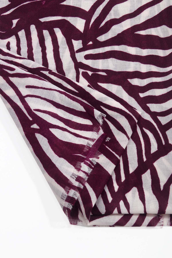Carraig Donn Burgundy Zebra Print Scarf