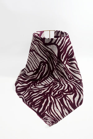 Carraig Donn Burgundy Zebra Print Scarf