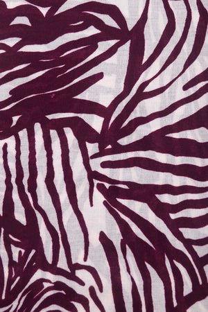 Carraig Donn Burgundy Zebra Print Scarf