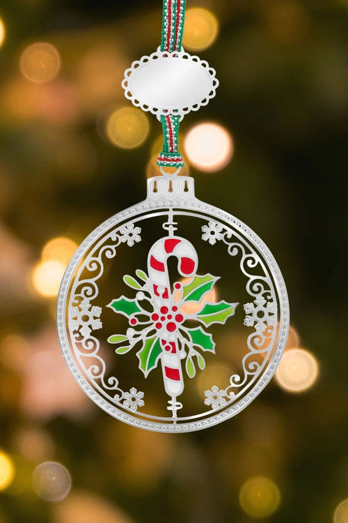 Candy Cane Bauble Christmas Decoration