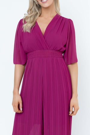 Carraig Donn Carmen Burgundy Short Sleeve Jumpsuit