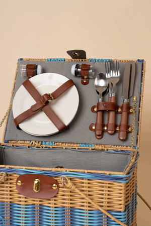 Carraig Donn 2 Person Retro Wicker Picnic Basket