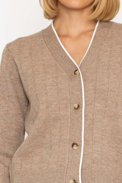 Carraig Donn 25Aw Contrast Neck Cardigan