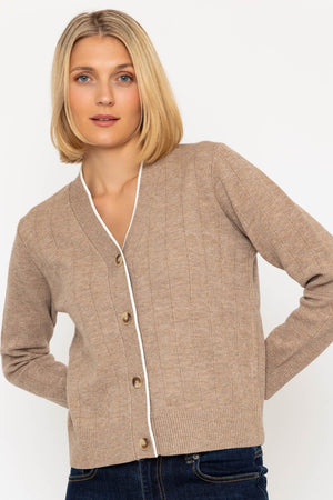 Carraig Donn 25Aw Contrast Neck Cardigan
