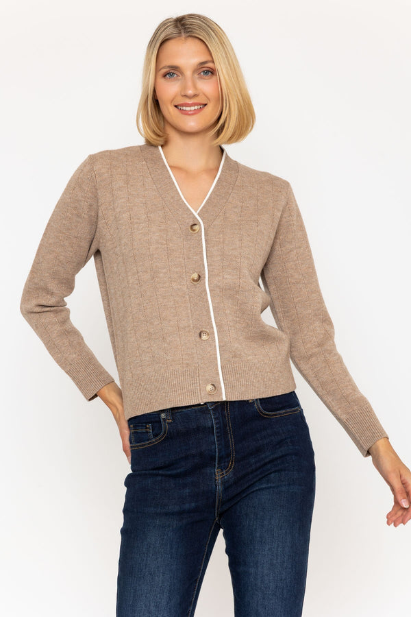 Carraig Donn 25Aw Contrast Neck Cardigan