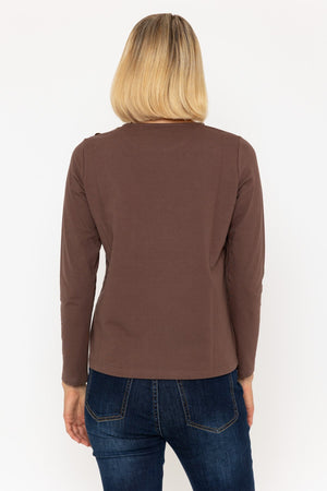 Carraig Donn 25Aw Cotton Long Sleeve Top Brown