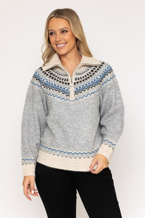 Carraig Donn 25Aw Fairisle Half 1/2 Zip