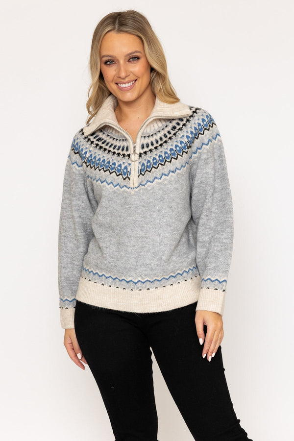 Carraig Donn 25Aw Fairisle Half 1/2 Zip
