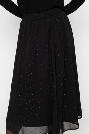 Carraig Donn 25Aw Lurex Midi Skirt Black