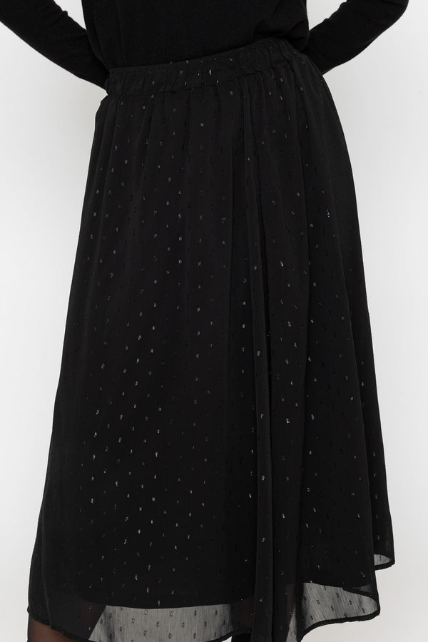 Carraig Donn 25Aw Lurex Midi Skirt Black