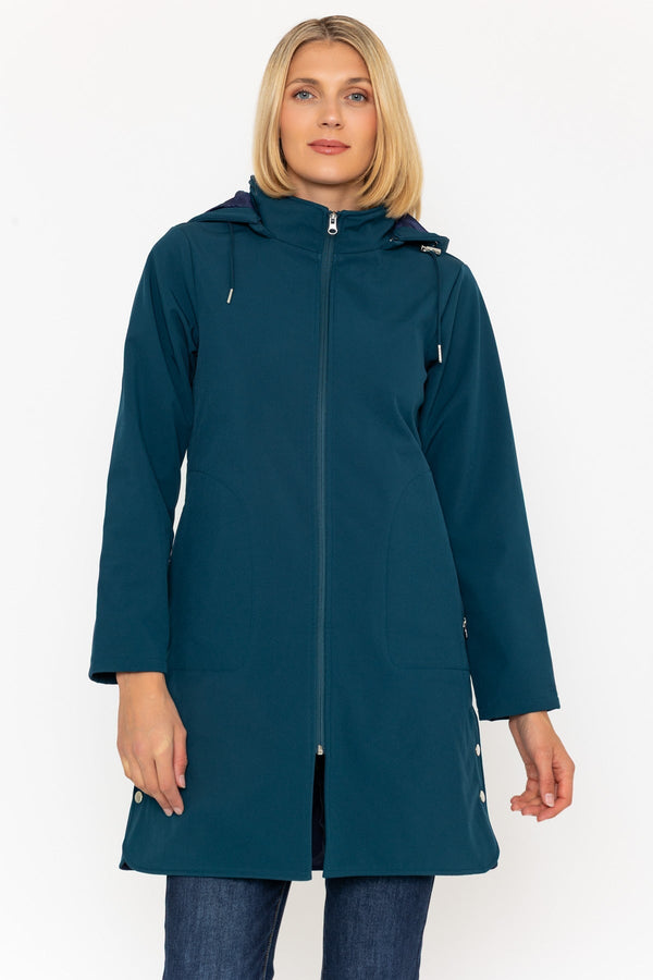 Rain Jacket in Teal Ladies Jackets – Carraig Donn