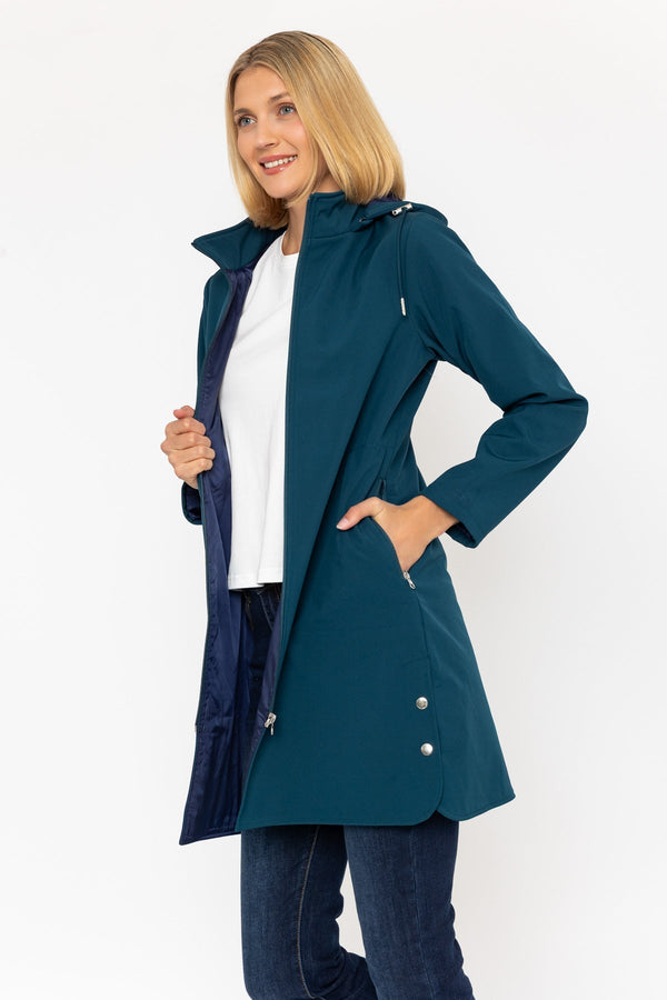 Rain Jacket in Teal Ladies Jackets – Carraig Donn