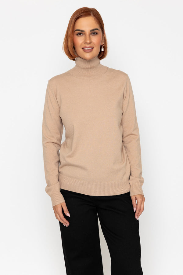 Carraig Donn 25Aw Soft Touch Roll Neck Beige
