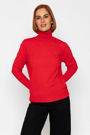 Carraig Donn 25Aw Soft Touch Roll Neck Red