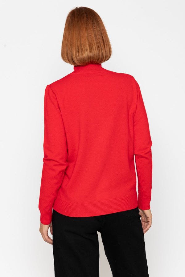 Carraig Donn 25Aw Soft Touch Roll Neck Red