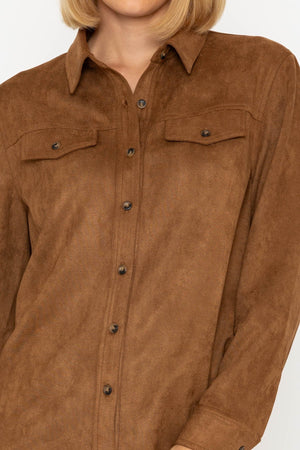 Carraig Donn 25Aw Suedette Shirt Tan