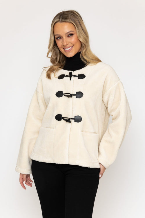 Cream Teddy Fleece Jacket