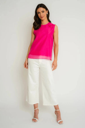 Carraig Donn 25Ss Flower Corsage Top in Pink