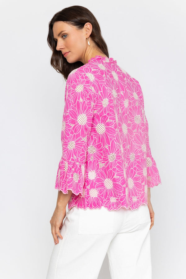Carraig Donn 26Ss 100% Cotton Floral Blouse Pink