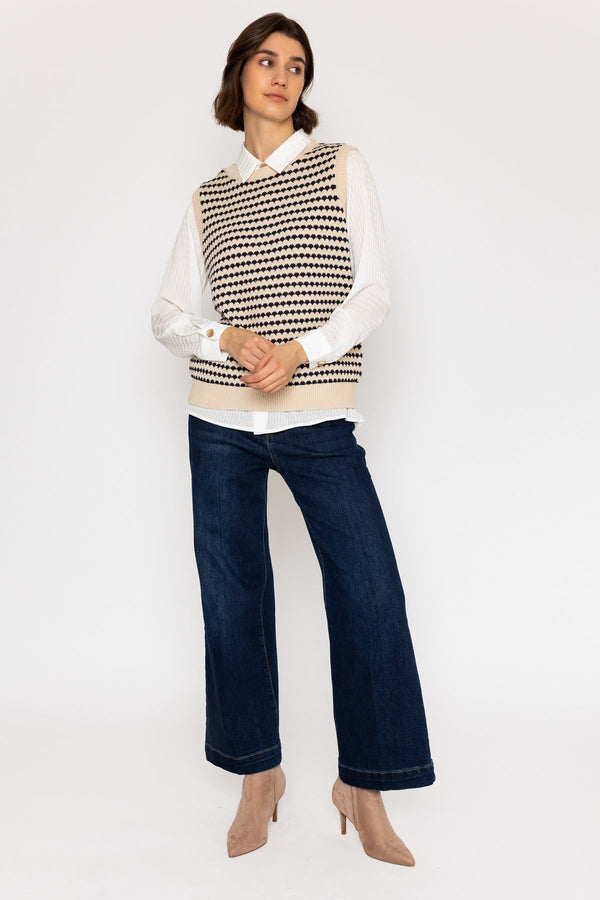 Carraig Donn 26Ss 2 Tone Knit Vest