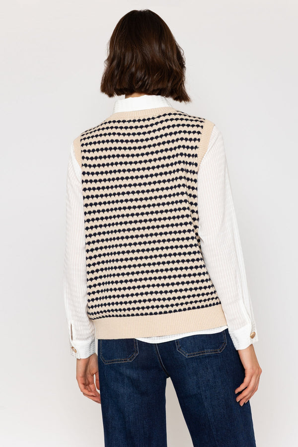 Carraig Donn 26Ss 2 Tone Knit Vest
