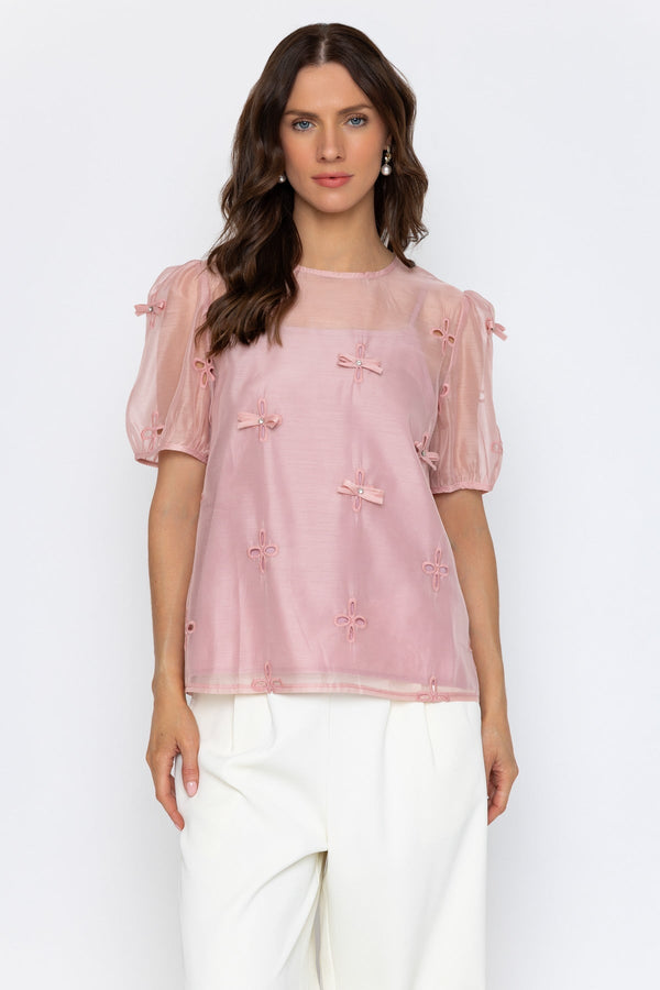 Carraig Donn 26Ss Bow Applique Top