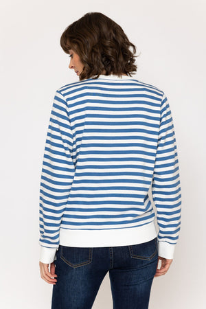 Carraig Donn 26Ss Button Stripe Sweatshirt