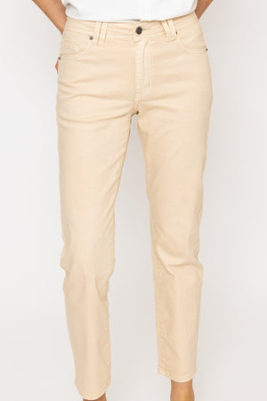 Carraig Donn 26Ss Celine Cotton Stretch Trousers Beige