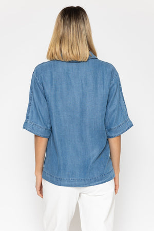 Carraig Donn 26Ss Chambray Short Sleeve Top