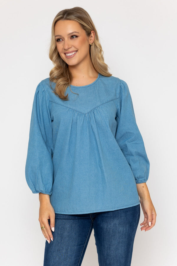 Carraig Donn 26Ss Chambray Top