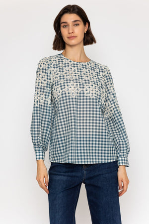 Carraig Donn 26Ss Check Embossed Top