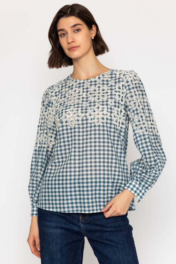 Carraig Donn 26Ss Check Embossed Top