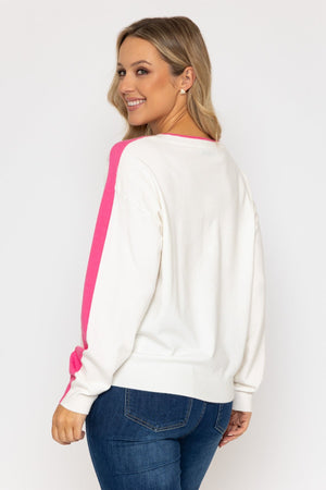 Carraig Donn 26Ss Colour Block Vee Knit